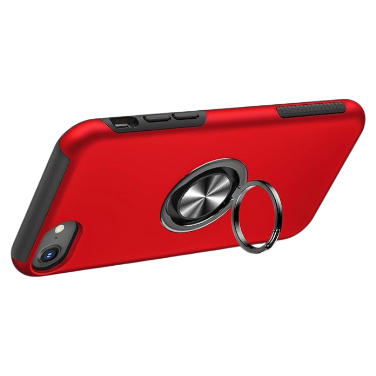 Ovitek "ring stojalo" za iPhone SE/7/8, rdeča – AOUIA