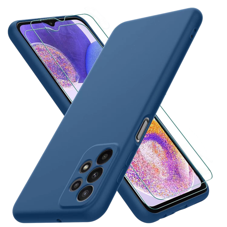 Komplet ovitek "Oureidoo" + 2 zaščitni stekli za Samsung Galaxy A23 5G / A23 4G – Infostyle – Temno Modra