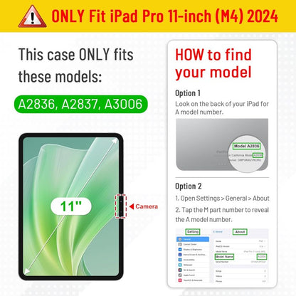 Preklopna torbica za iPad Pro 11'' M4 2024 z držalom za svinčnik – JETech