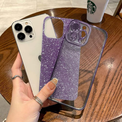 iPhone 7 / 8 / SE 2020 / SE 2022 case – removable glitter paper, TPU, purple