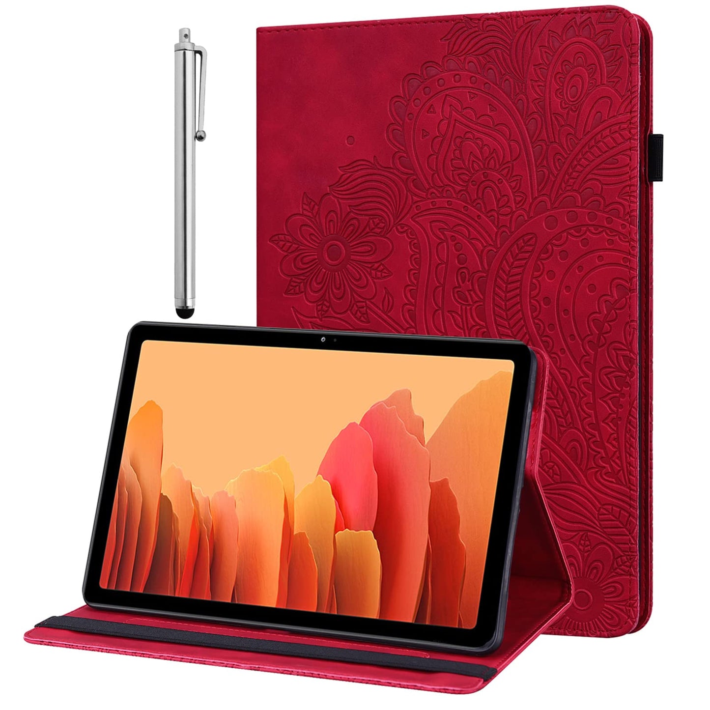Blueshawe Futrola za Honor Pad X9 11.5” 2023 – PU koža s držačem za olovku (crvena)