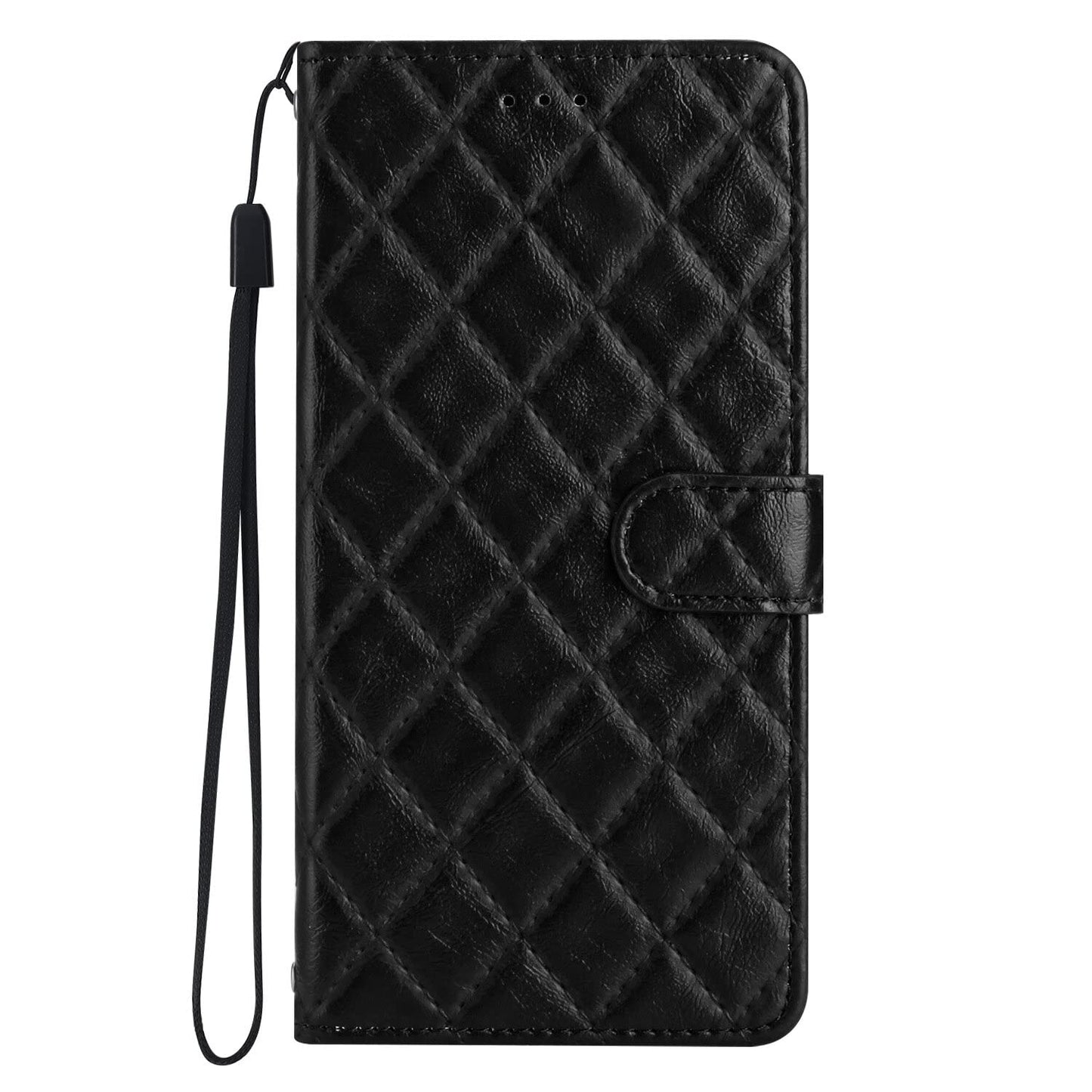 usnjena preklopna torbica quilted za samsung galaxy a23 crna