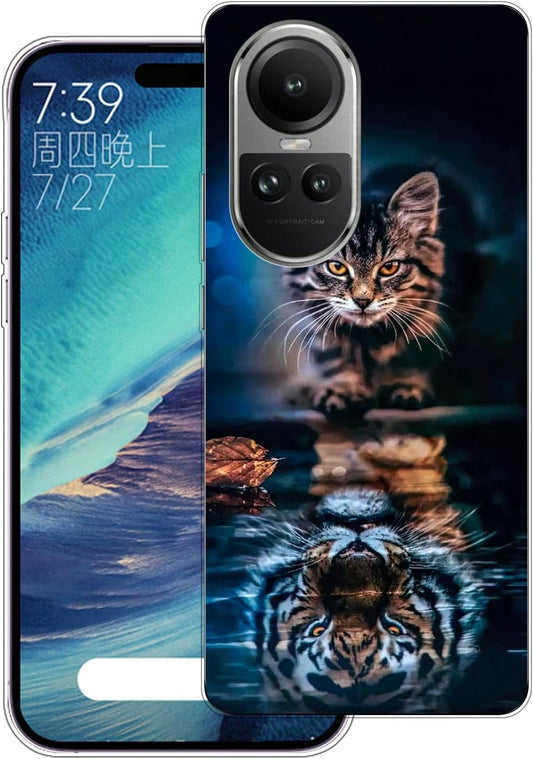 Protective case Cat & Tiger for Oppo Reno 8 4G