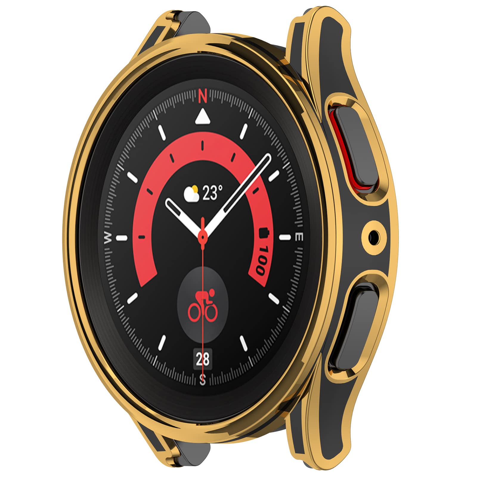 zascitni ovitek za samsung galaxy watch 5 4 40mm crna zlata