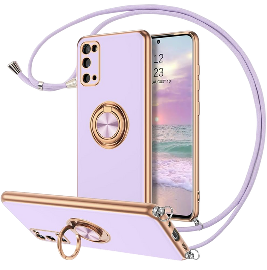 Ovitek za telefon ''Ring' z vrvico za Samsung Galaxy S20 – Infostyle – Vijolična / TPU silikon