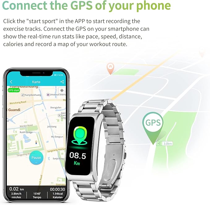 Findtime srebrna fitnes ura z GPS