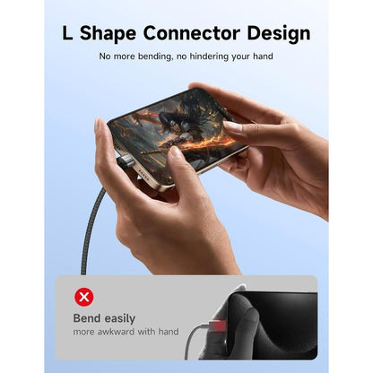 Ukrivljen kabel 60W USB C V USB C, 3m – JSAUX