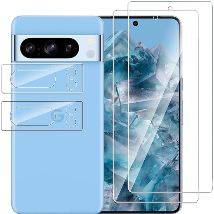 Komplet zaščitno steklo + zaščitno steklo za kamero (2+2) "effcotuo" za Google Pixel 8 Pro