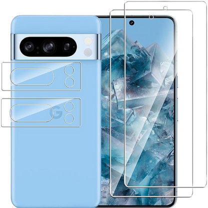 Komplet zaščitno steklo + zaščitno steklo za kamero (2+2) "effcotuo" za Google Pixel 8 Pro