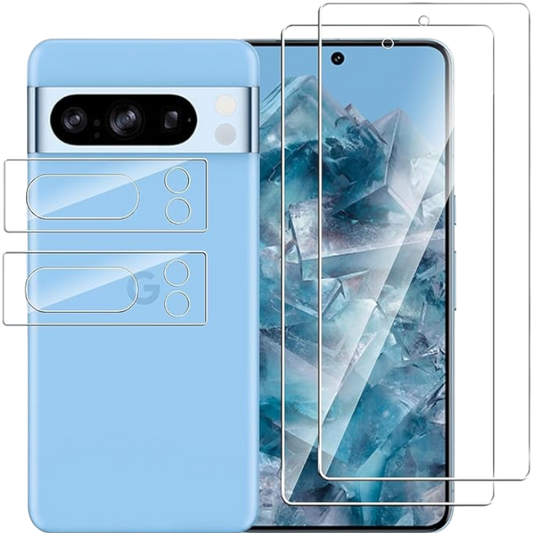 Komplet zaščitno steklo + zaščitno steklo za kamero (2+2) "effcotuo" za Google Pixel 8 Pro