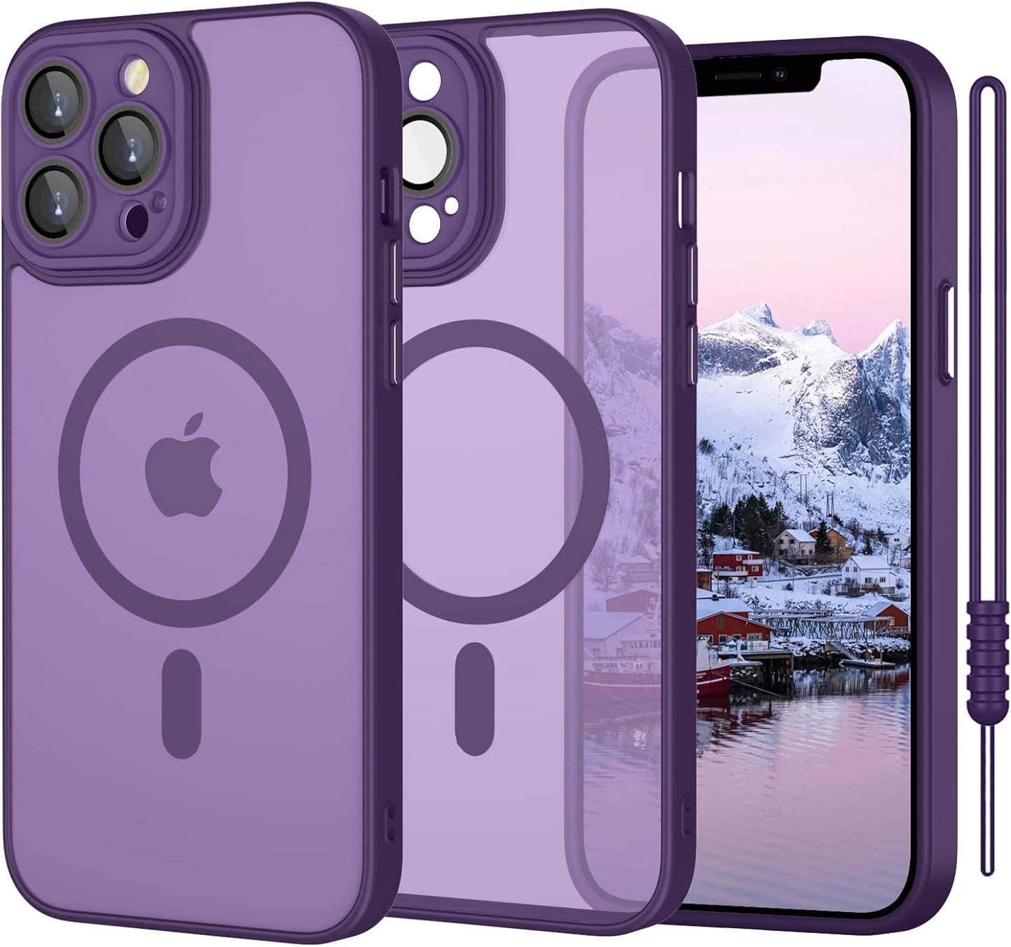 ElestBela MagSafe maska za iPhone 13 Pro – ultra tanka mat ljubičasta