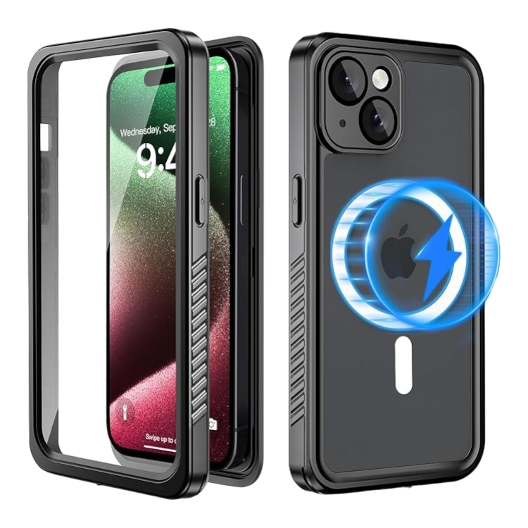 Vodoodporen ovitek "magsafe 360" za iPhone 15 Pro, črna – Beeasy