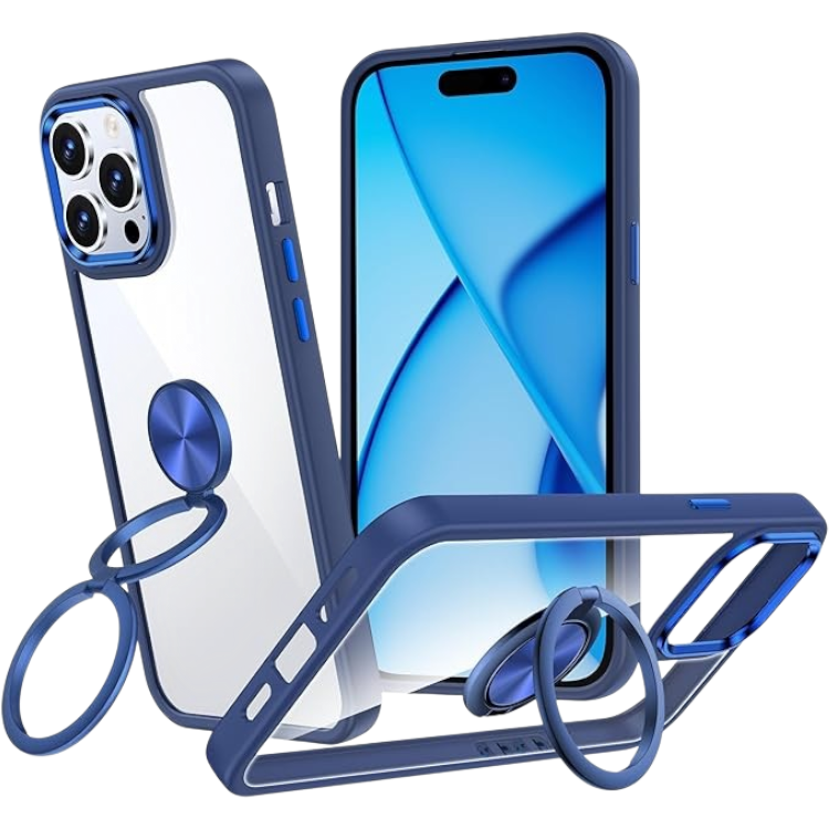 Ovitek "XYZ ring" za iPhone 15 Pro Max, modra – Modra