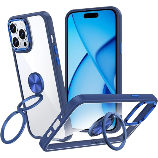 Ovitek "XYZ ring" za iPhone 15 Pro Max, modra – Modra