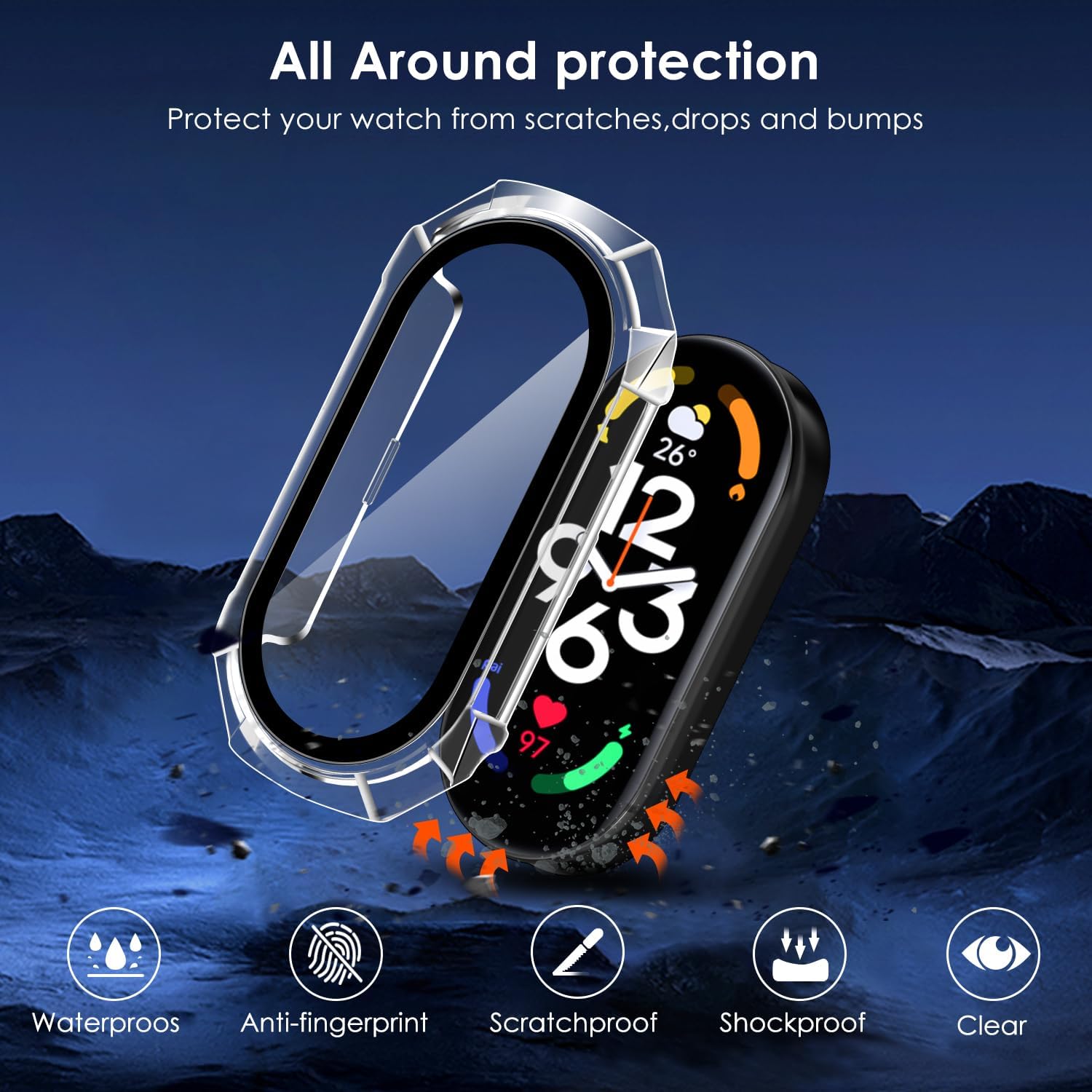 Zaščitni ovitek za pametno uro Xiaomi Smart Band 8 – Infostyle