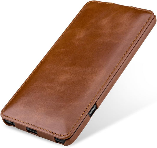 StilGut UltraSlim ovitek iz pravega usnja za LG V20 – Konjak rjava