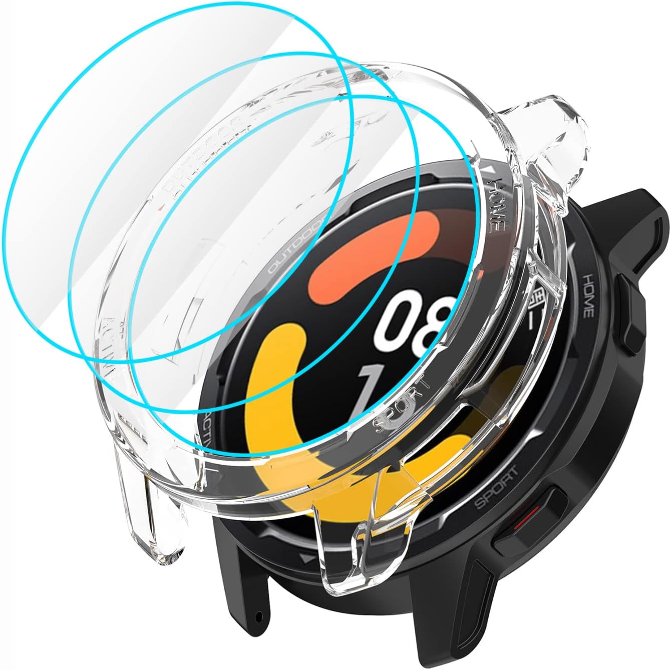 Zaštitna maska za Xiaomi Watch S1 Active + 3 TPU folije
