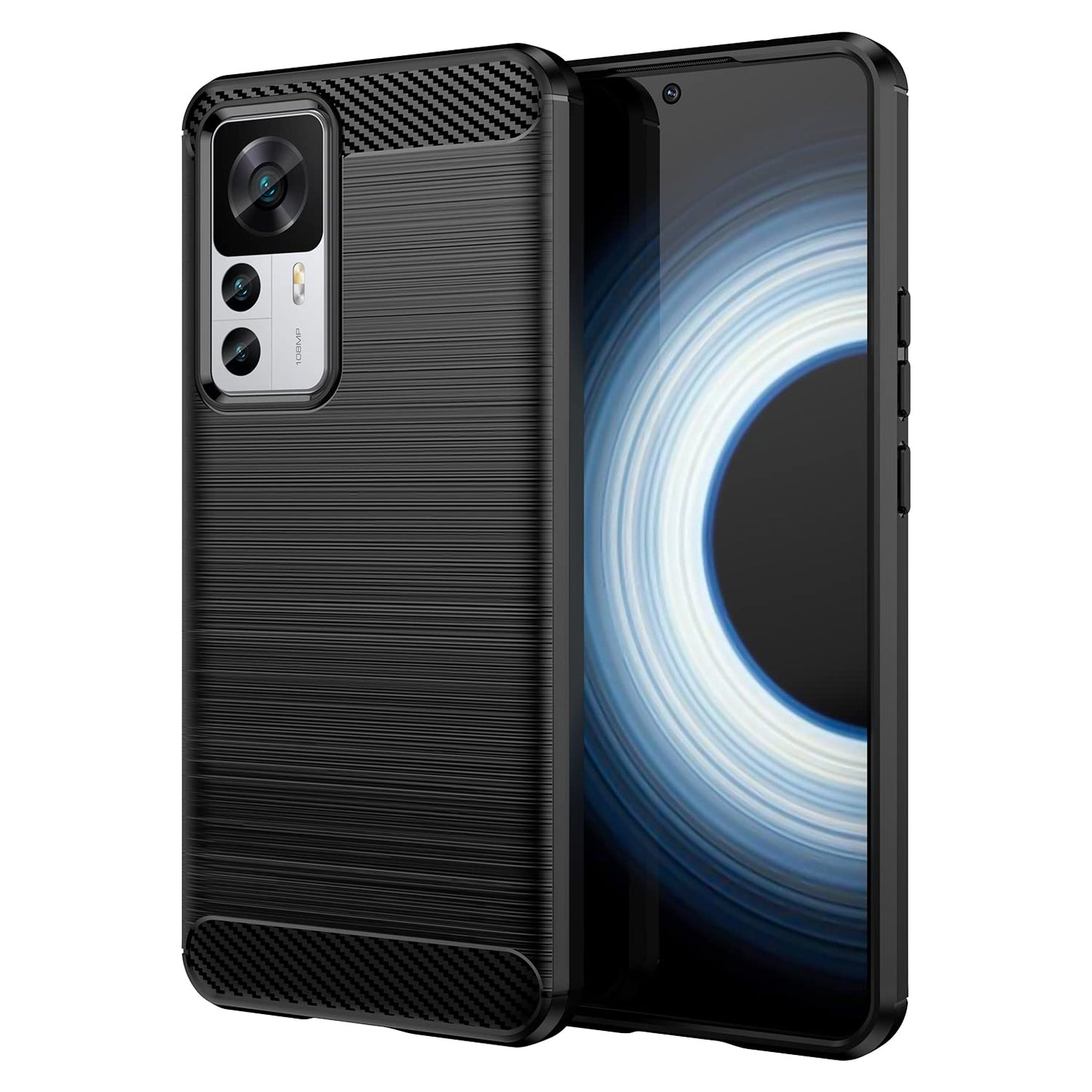 Carbon Silicone Case for Xiaomi 12T Pro - Black, TPU protection