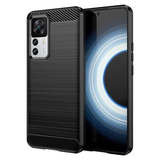 Karbonska silikonska maskica za Xiaomi 12T Pro – crna, TPU zaštita