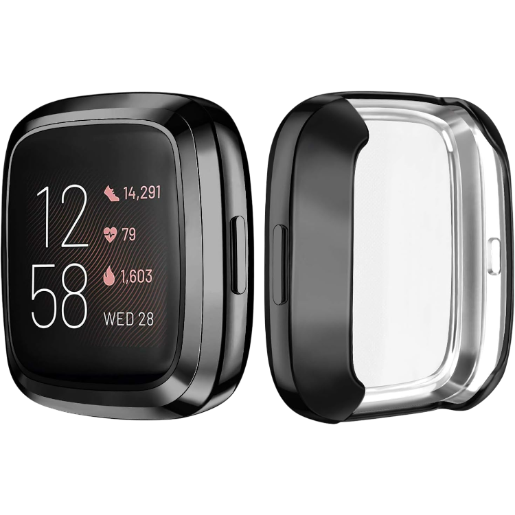 Ovitek za uro Fitbit Versa, 2kos, črna – Infostyle – Črna