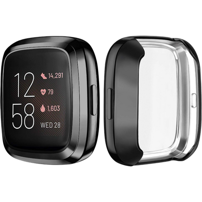 Ovitek za uro Fitbit Versa, 2kos, črna – Infostyle – Črna