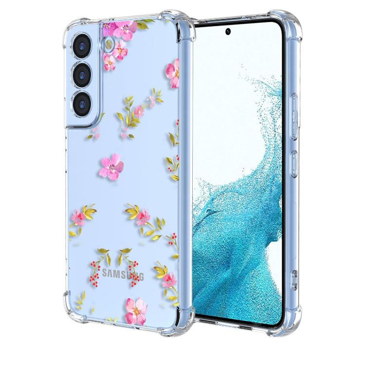 Ovitek za telefon "Antishock Flowers" Samsung Galaxy S22 – Infostyle – Prozorna