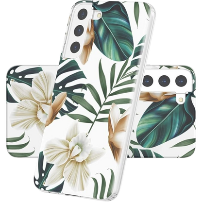 Ovitek "marble flower" za Samsung Galaxy S23, bela – Infostyle