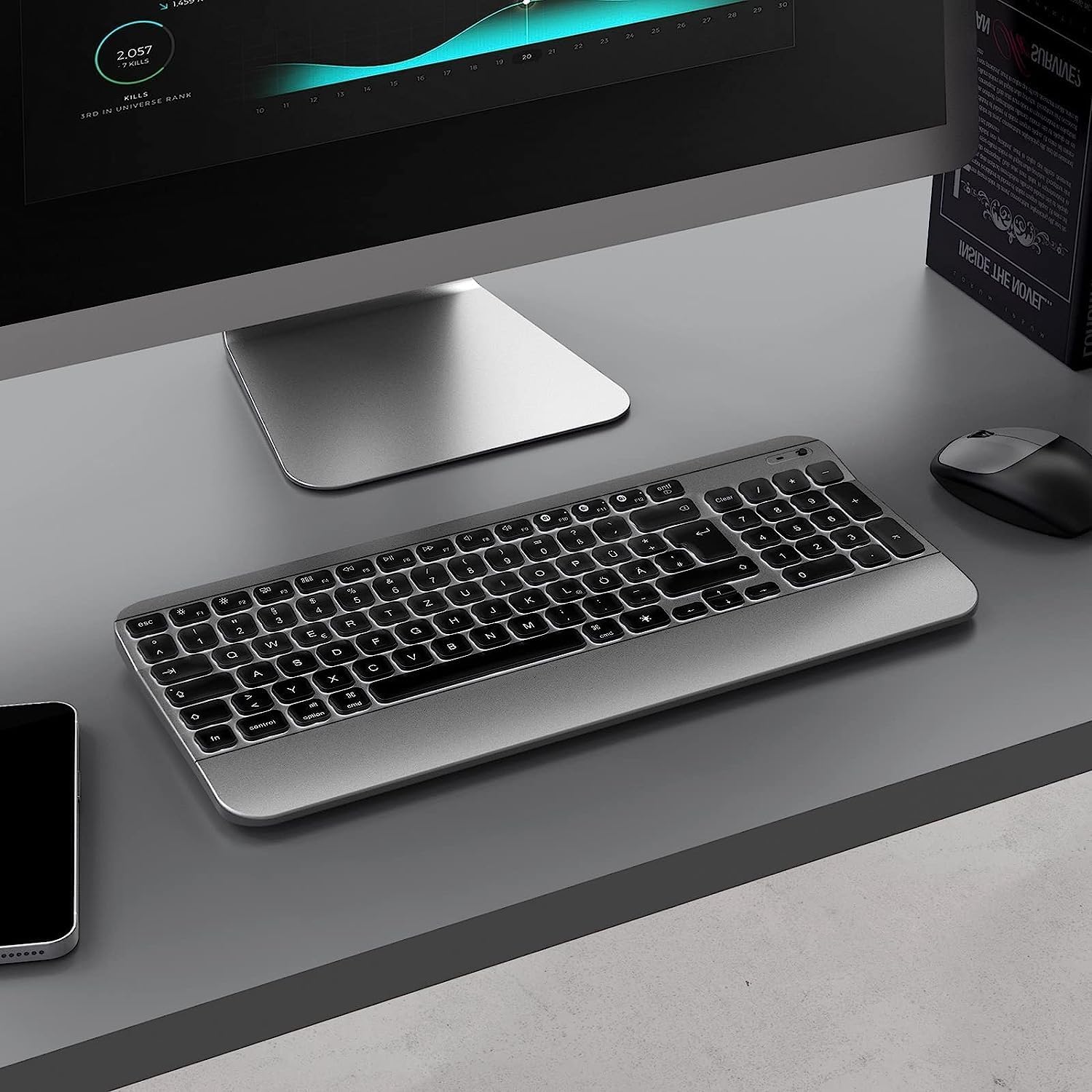 Brezžična tipkovnica Bluetooth Mac (združljiva s sistemom iOS in Mac OS) – Infostyle