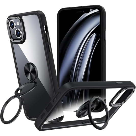 Ovitek "XYZ ring" za iPhone 15, črna