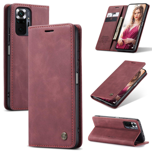 preklopna torbica bigcousin za xiaomi redmi note 10 pro temno rjava