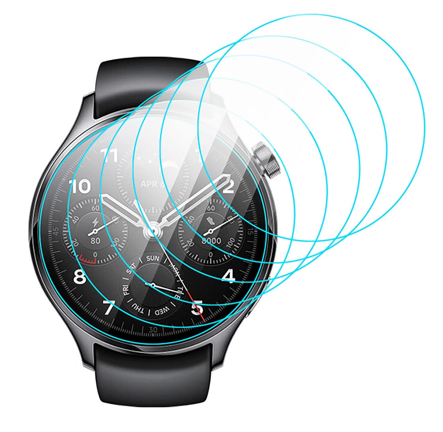 Protective film for Xiaomi Watch S1 Pro – HD clear TPU (6 pcs)