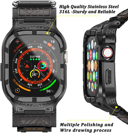 Športni pašček za uro "Caseultra" Apple Watch 45 mm/44 mm/42 mm z jeklenim ohišjem – Infostyle