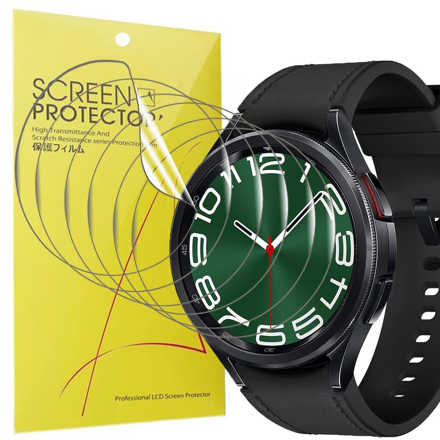 Blueshaweu TPU Zaščitna Folija za Samsung Galaxy Watch6 Classic 43mm – HD Clear (6 kosov)