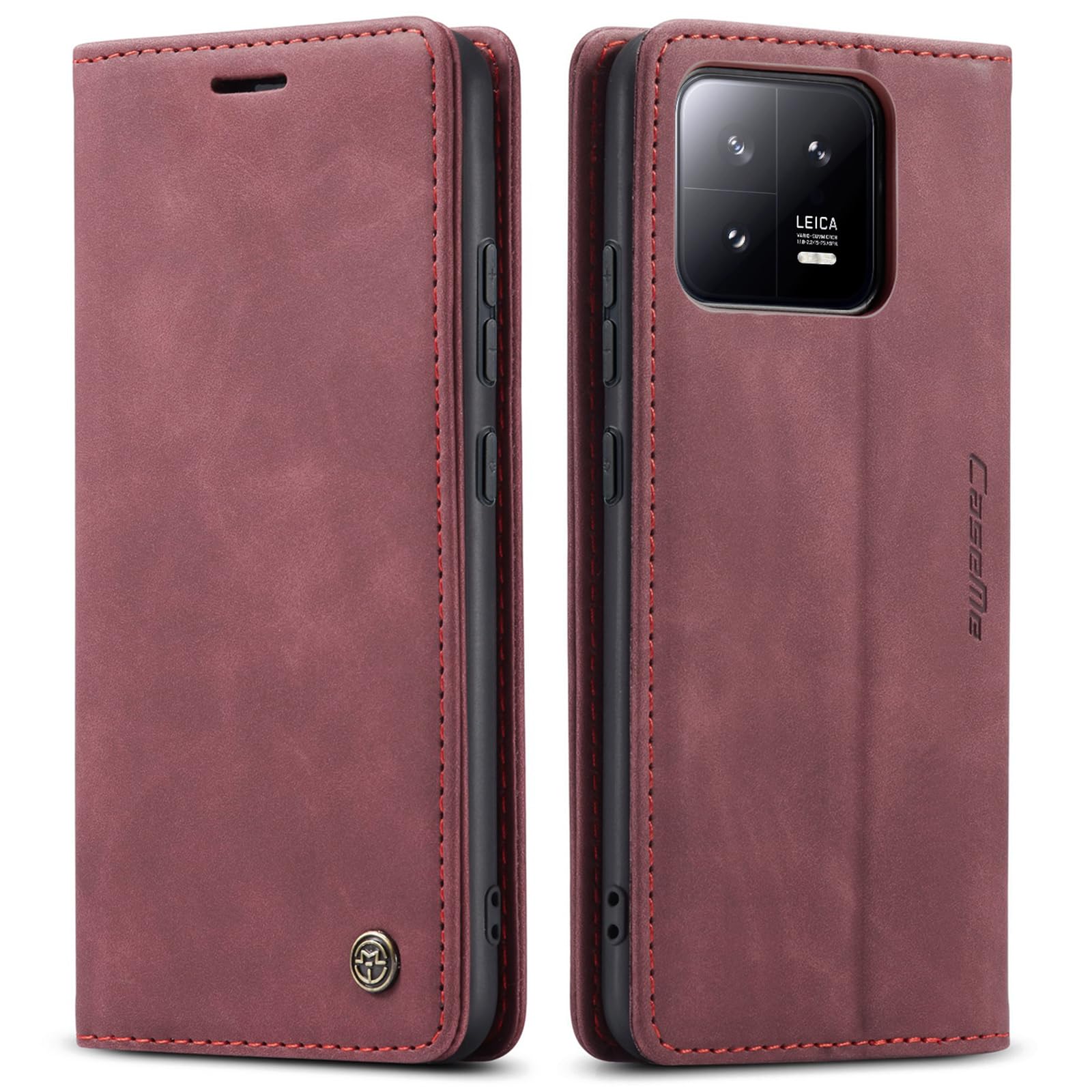 preklopna torbica bigcousin za xiaomi 13 vinsko rdeca