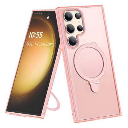 Ovitek za telefon "Metallic MagSafe" za Samsung Galaxy S23 Ultra, roza/črna – Lokass – Roza