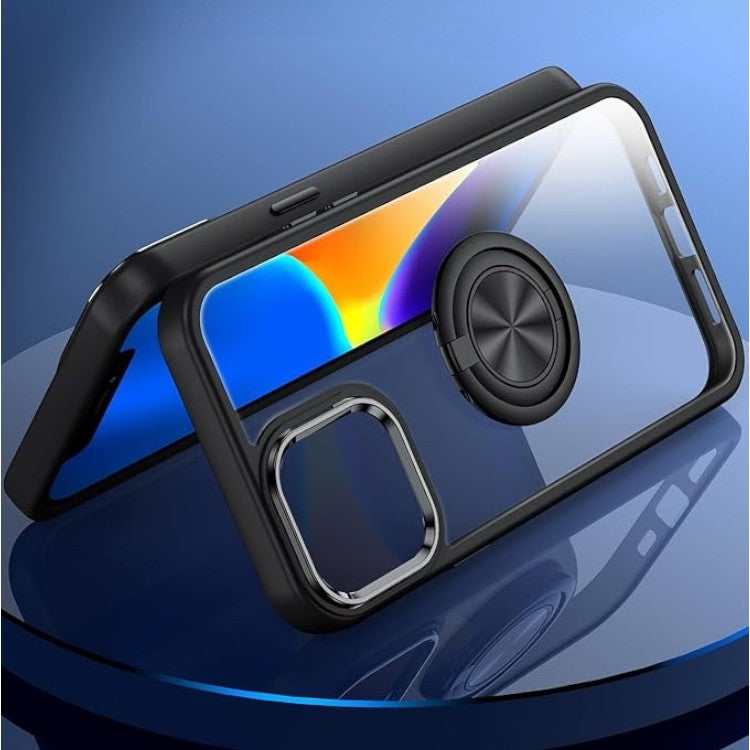 Ovitek "XYZ ring" za iPhone 15 Pro Max, črna