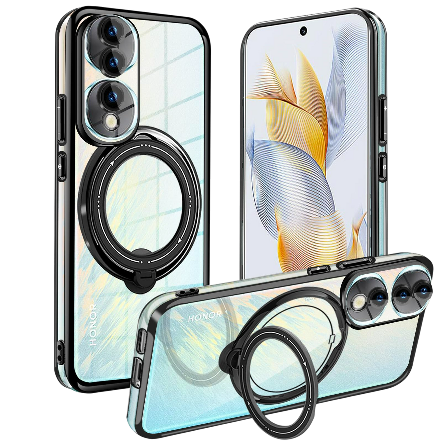 Ovitek za telefon s stojalom Honor 90 – Infostyle – Črna