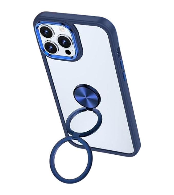 Ovitek "XYZ ring" za iPhone 15 Pro Max, modra