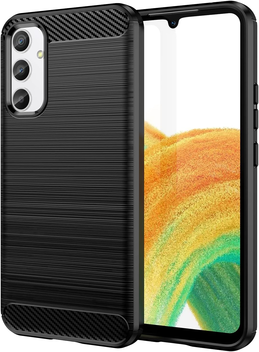 Carbon Silicone Case for Samsung Galaxy S23 FE - black