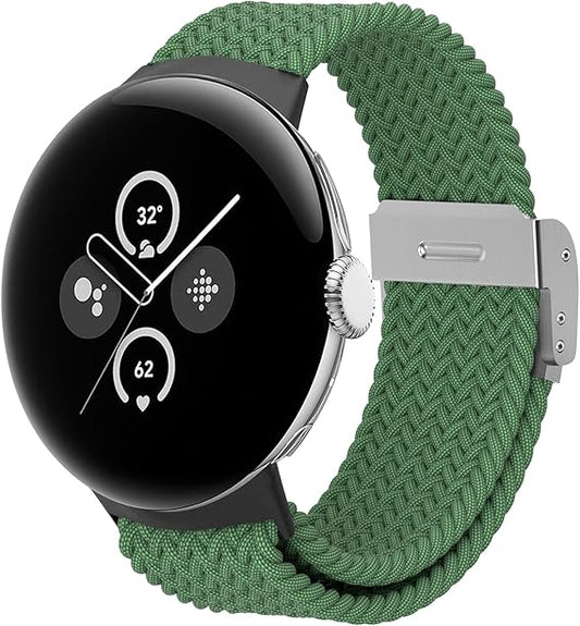 Osianga elastični najlonski pašček za Google Pixel Watch / Pixel Watch 2 – olivno zelena