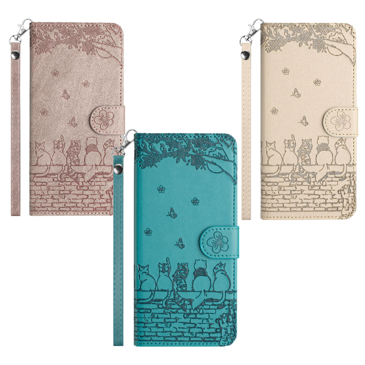 Preklopna torbica "Cat" za Samsung Galaxy S24 Ultra – Infostyle – Modra / Ekološko usnje + TPU silikon
