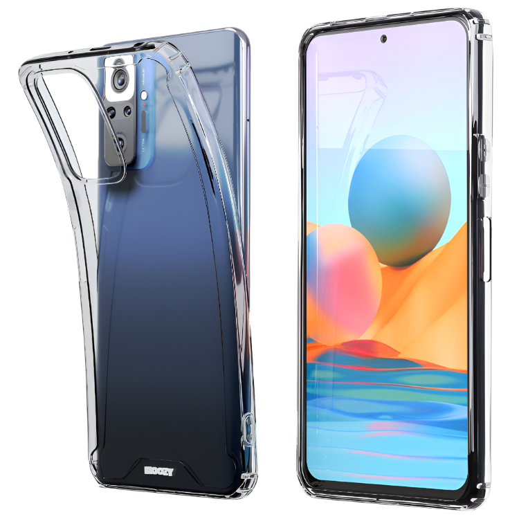 Ovitek za telefon "Moozy Xframe" Xiaomi Redmi Note 10 Pro in Note 10 Pro Max – Prozorna