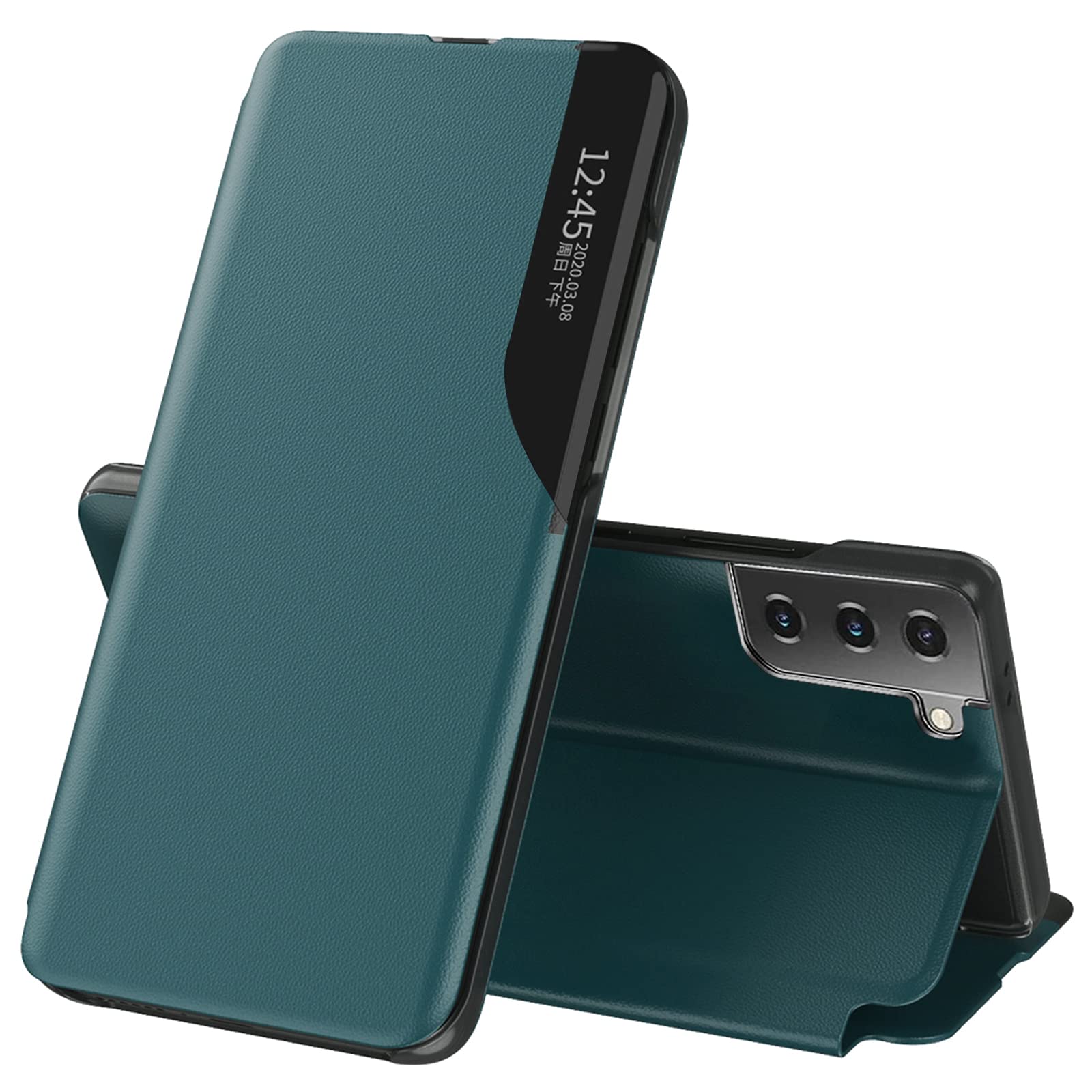 pametna preklopna torbica za samsung galaxy s22 temno zelena