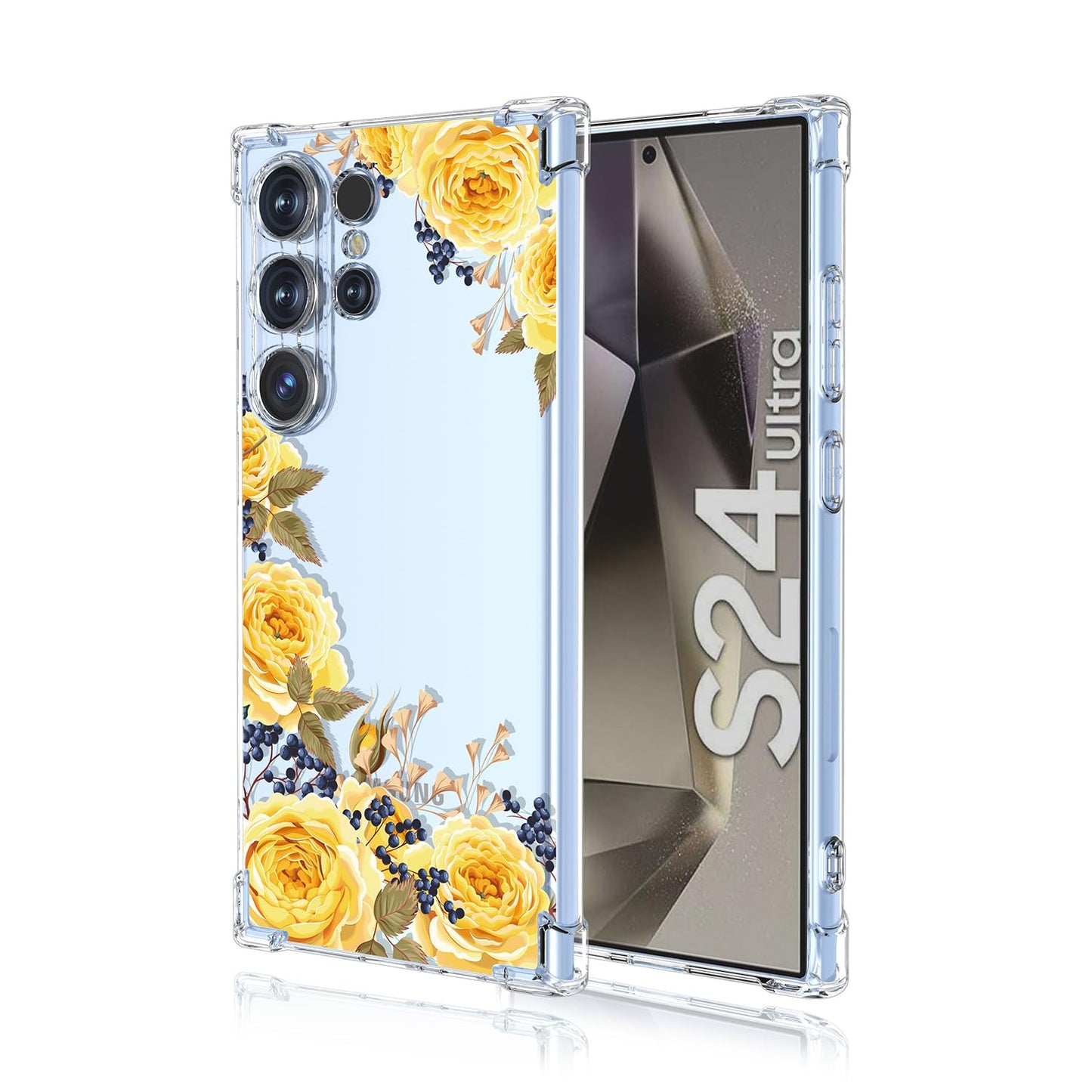 prozoren ovitek yellow flower za samsung galaxy s24 ultra