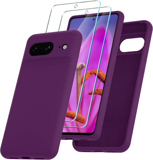 Ovitek za Google Pixel 8 + 2x kaljeno steklo – vijolična