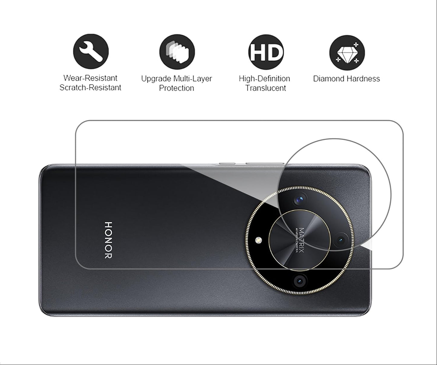 Zaščitna folija za hrbtno stran telefona "GIOPUEY" Honor Magic6 Lite, 4kos