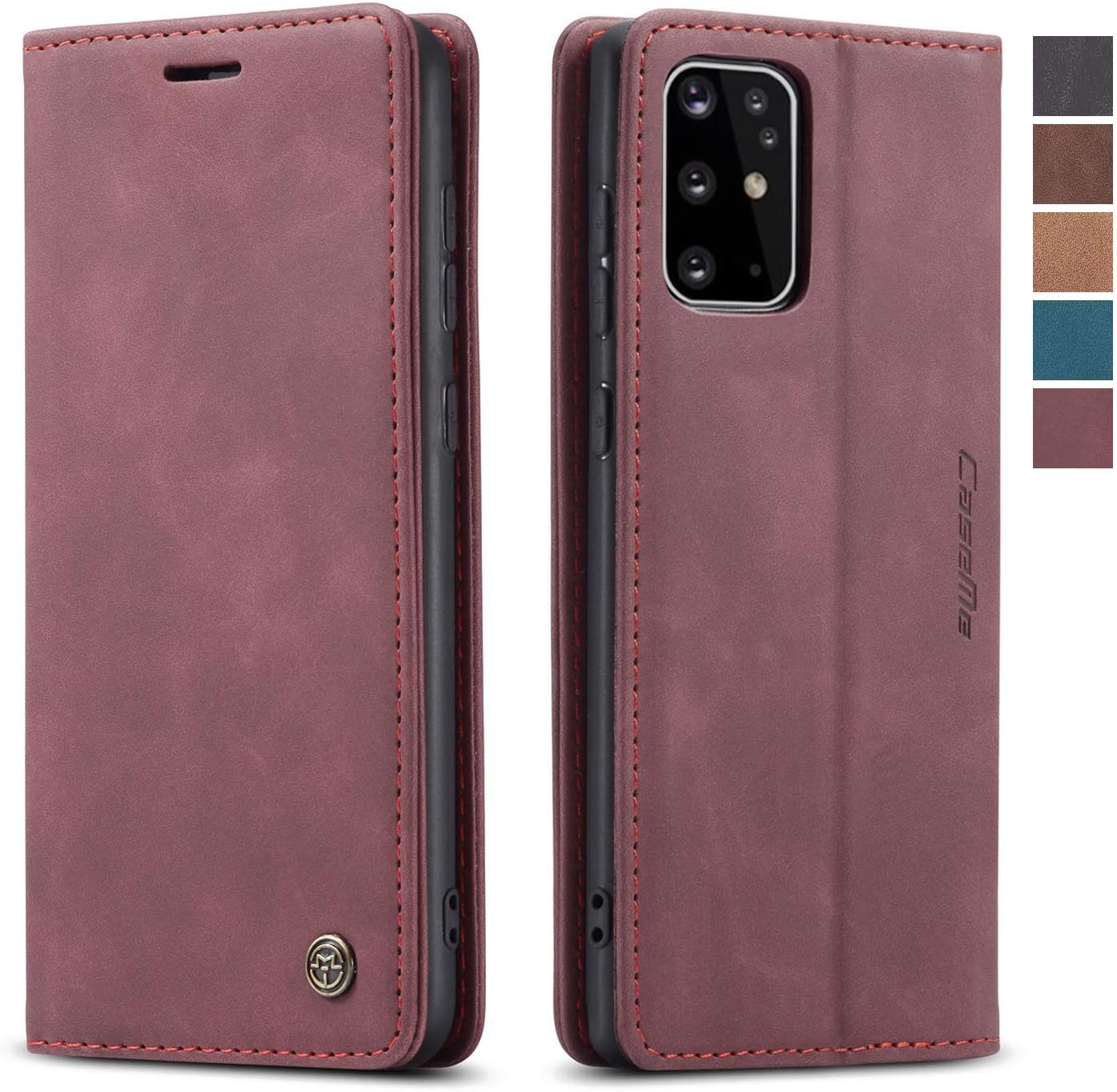Preklopna futrola Bigcousin za Samsung Galaxy S20 Plus – vinsko crvena