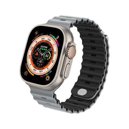 Pašček "Anlinser" za Apple Watch Ultra 2/Ultra SE Series 9 8 7 6 5 4 3 (49/45/44/42mm) črno-siva – Infostyle – Siva