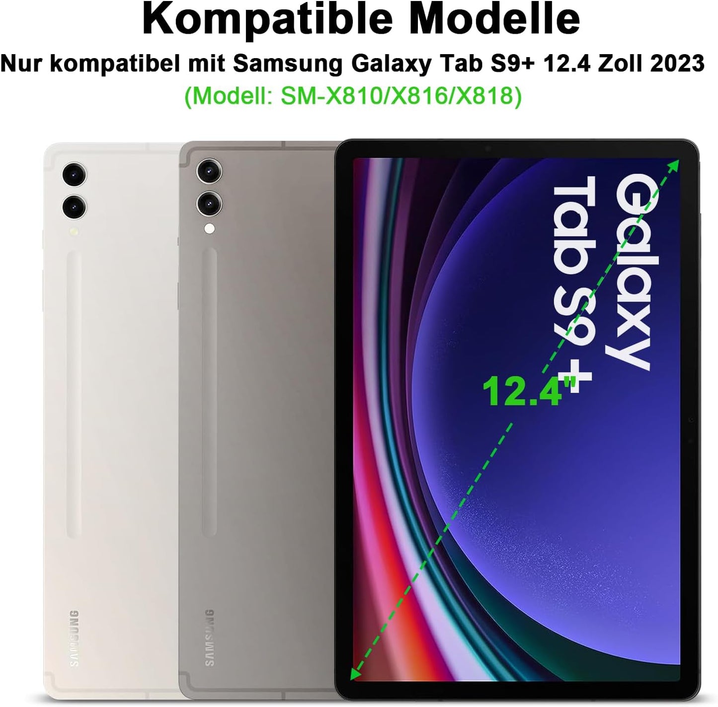 Ovitek s tipkovnico za Samsung Galaxy Tab S9+ 12.4 Inch 2023 – GOOJODOQ