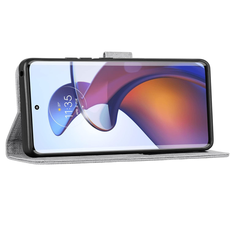 Preklopna torbica "Foluu" za Motorola Edge 30 Fusion, siva